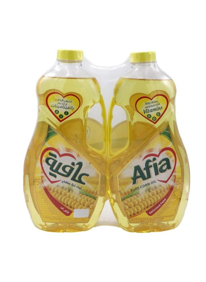 أفيا زيت ذرة ١٫٥ لتر، عبوة من قطعتين